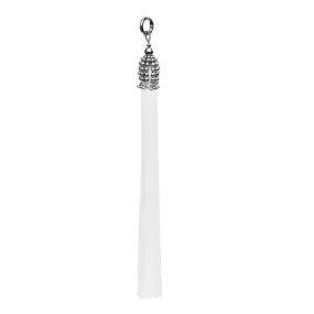 11" Silver Cap Polyester Tassel