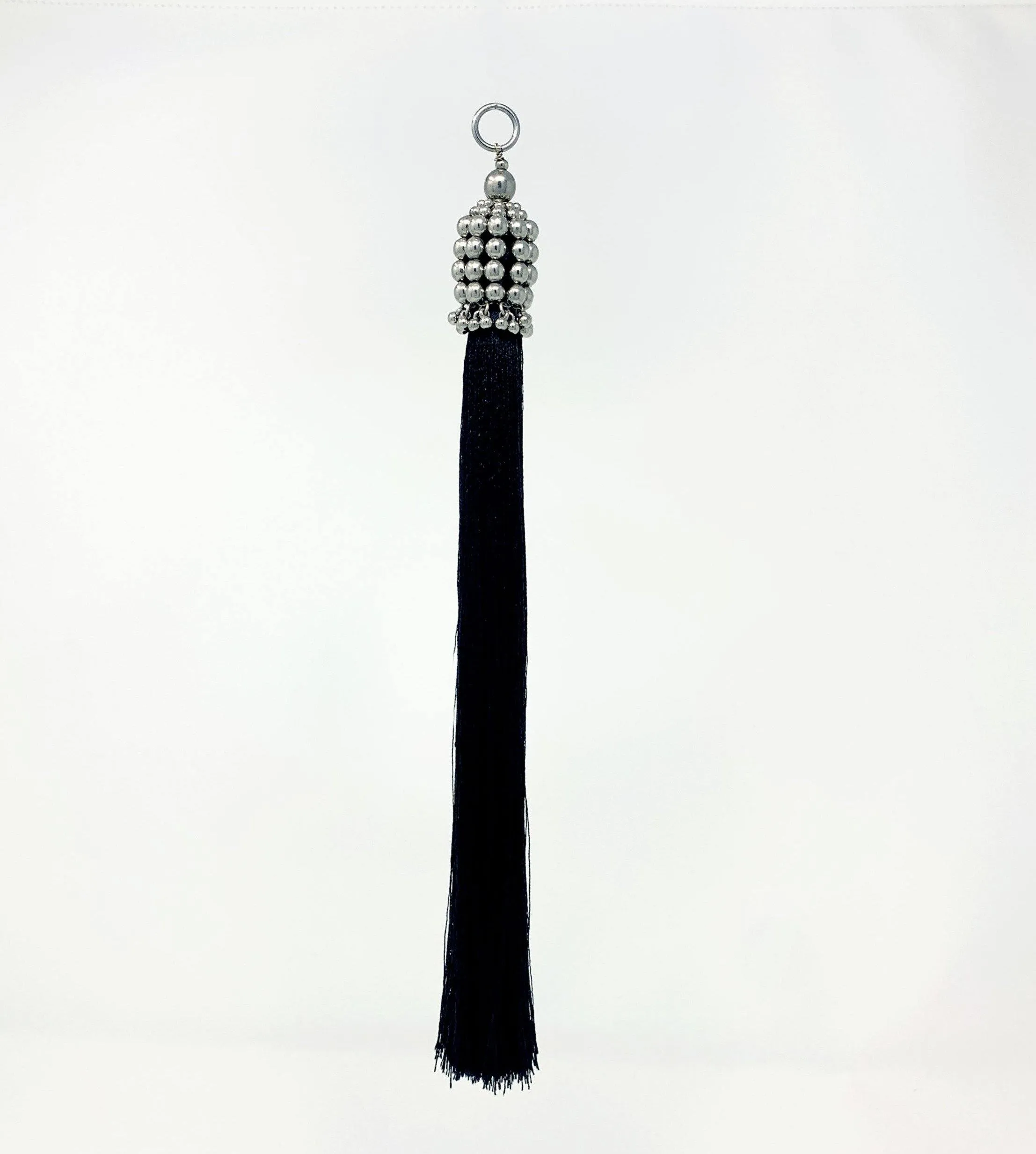 11" Silver Cap Polyester Tassel