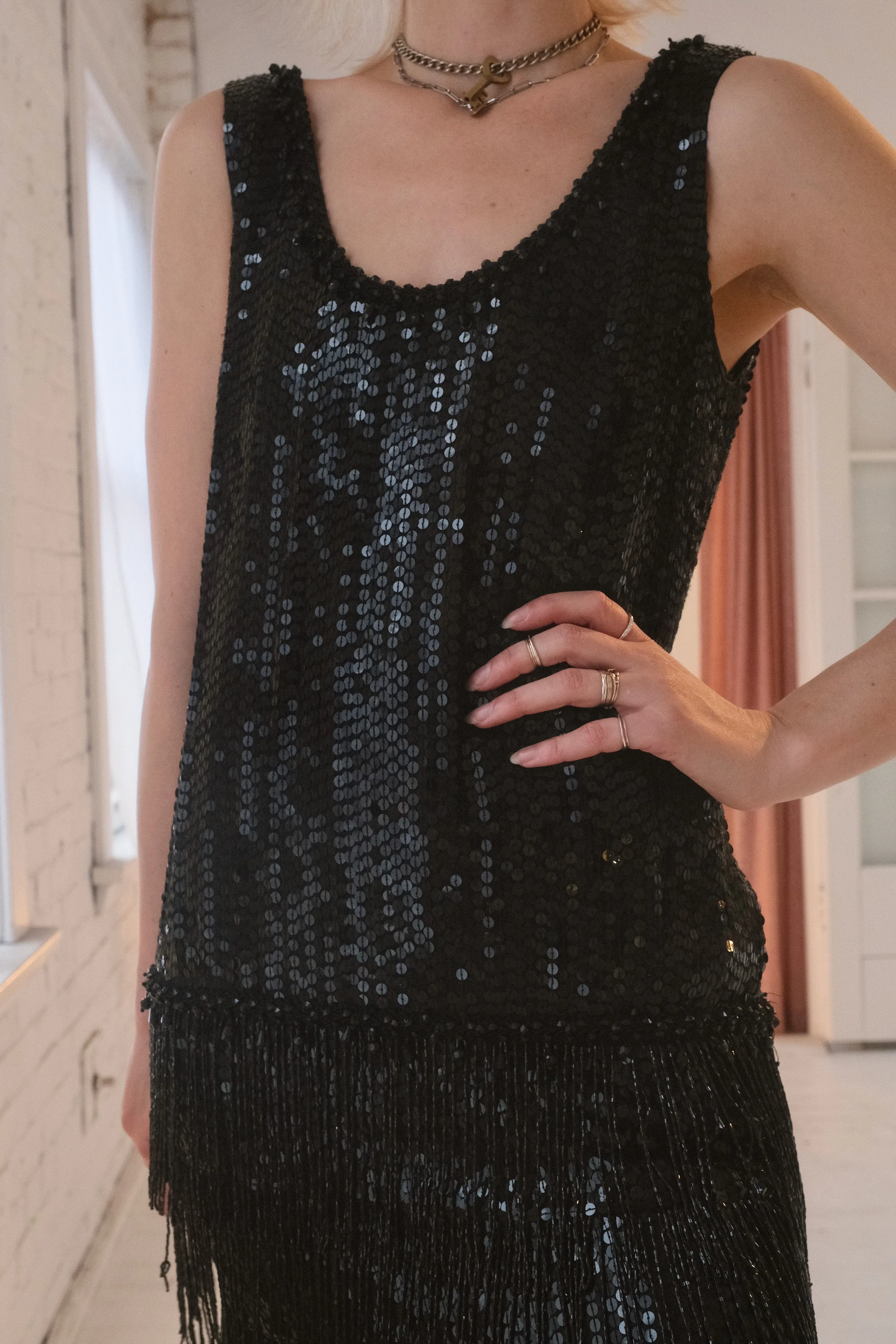 1980s Silk Beaded Mini