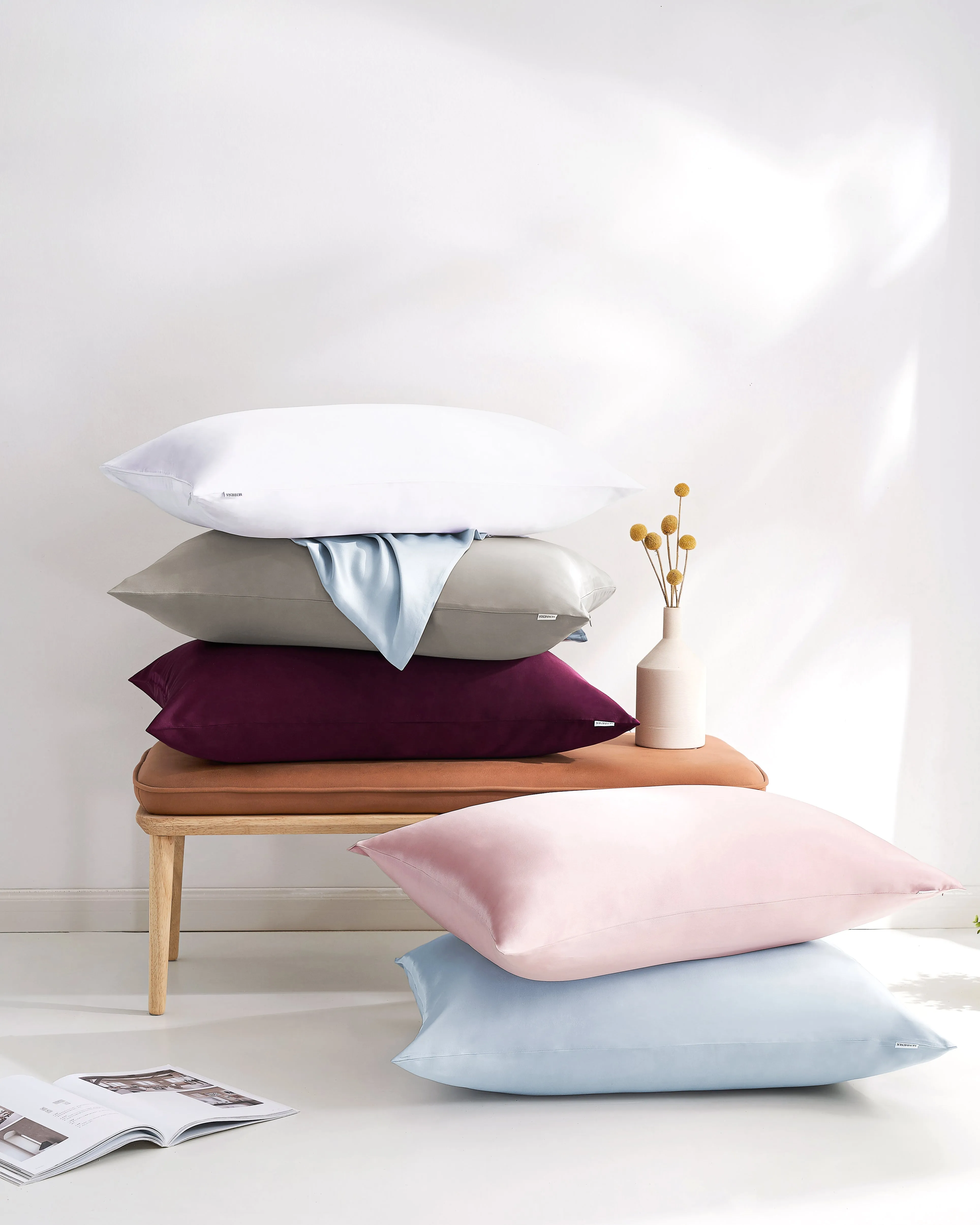 22MM Silk Pillowcases 4pcs - Zippered