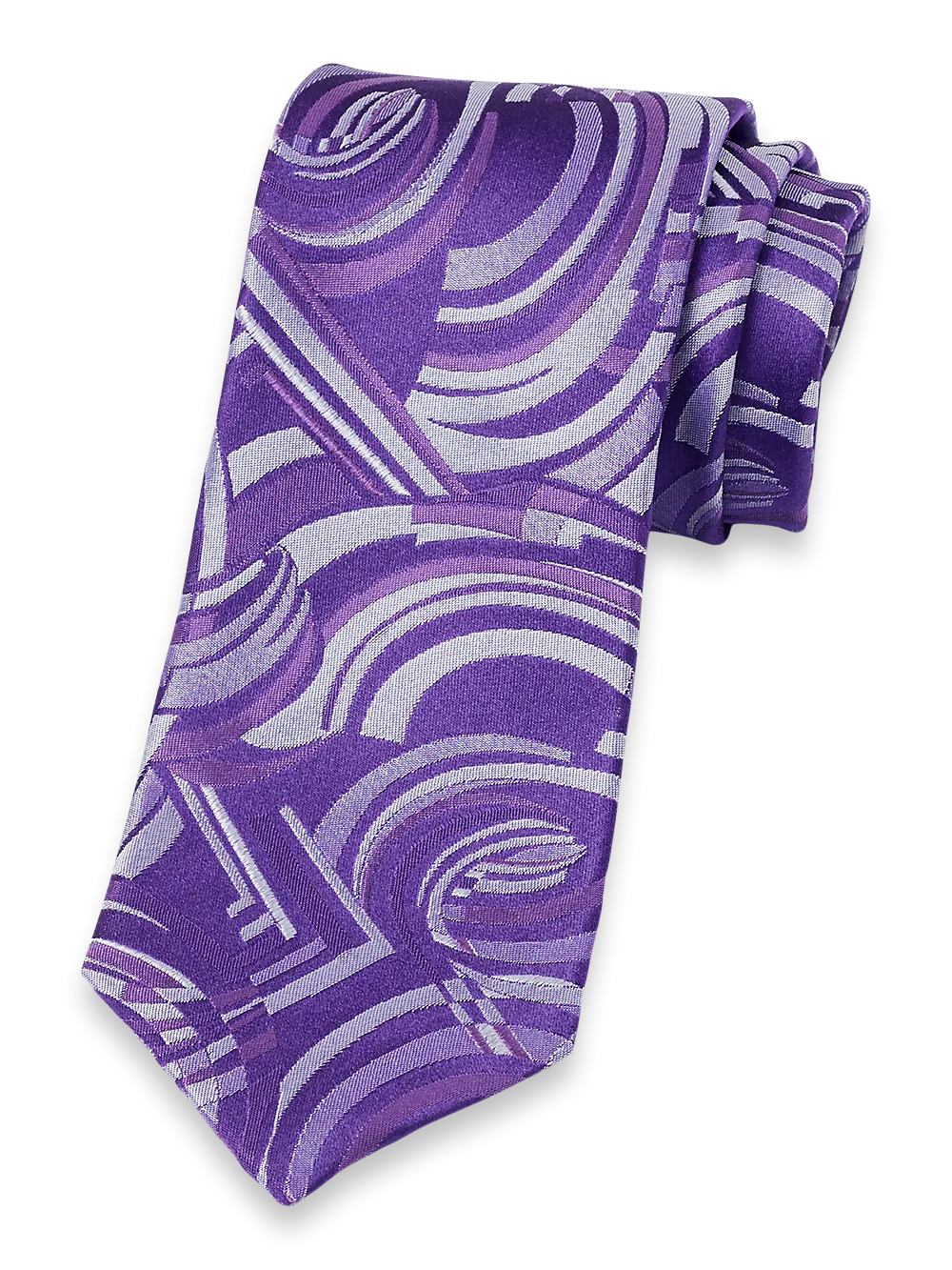 Abstract Woven Silk Tie - Purple