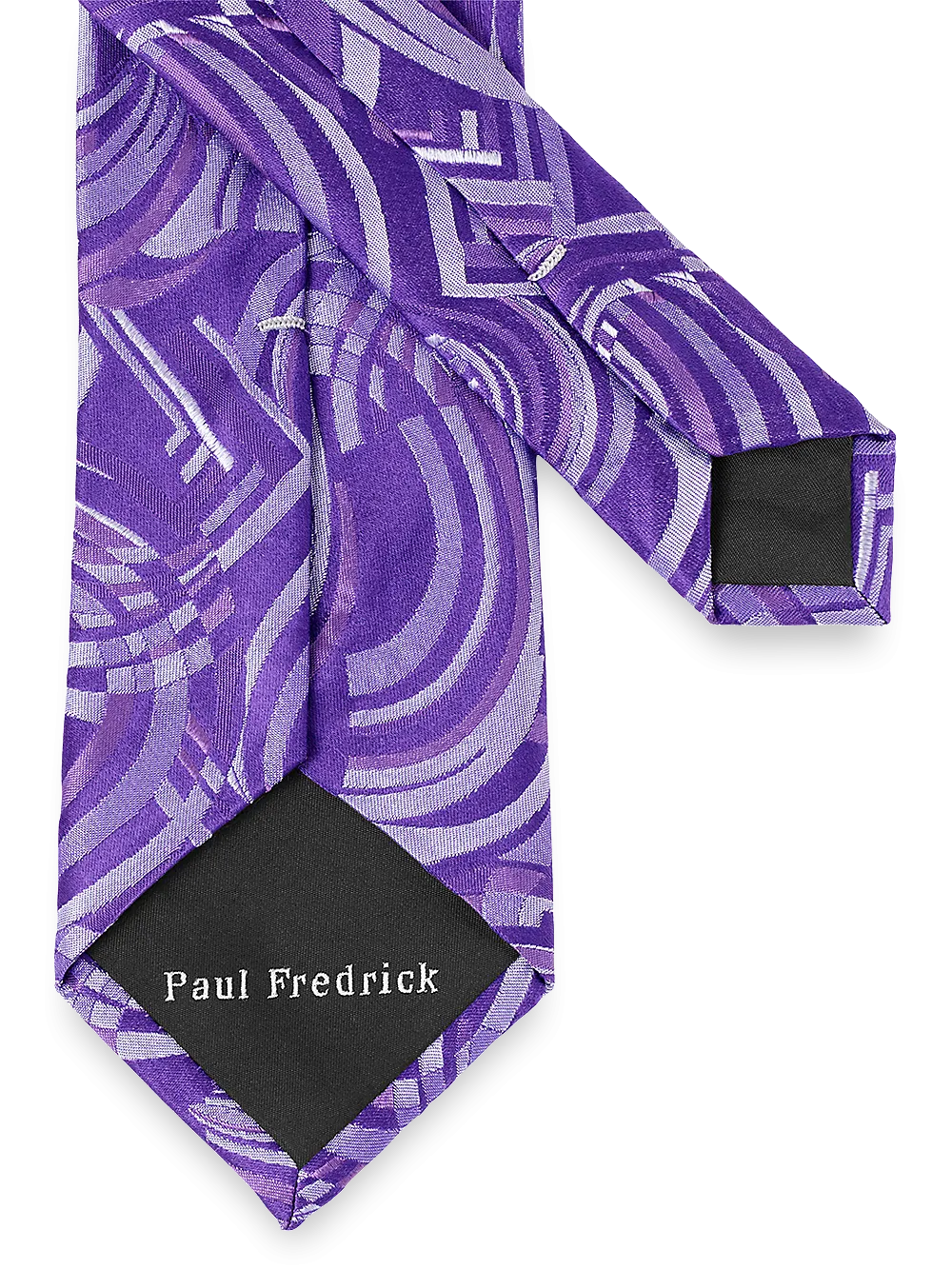 Abstract Woven Silk Tie - Purple