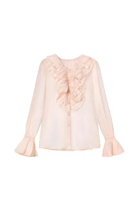 Amanda Straight Poet Sleeved Polyester Blouse