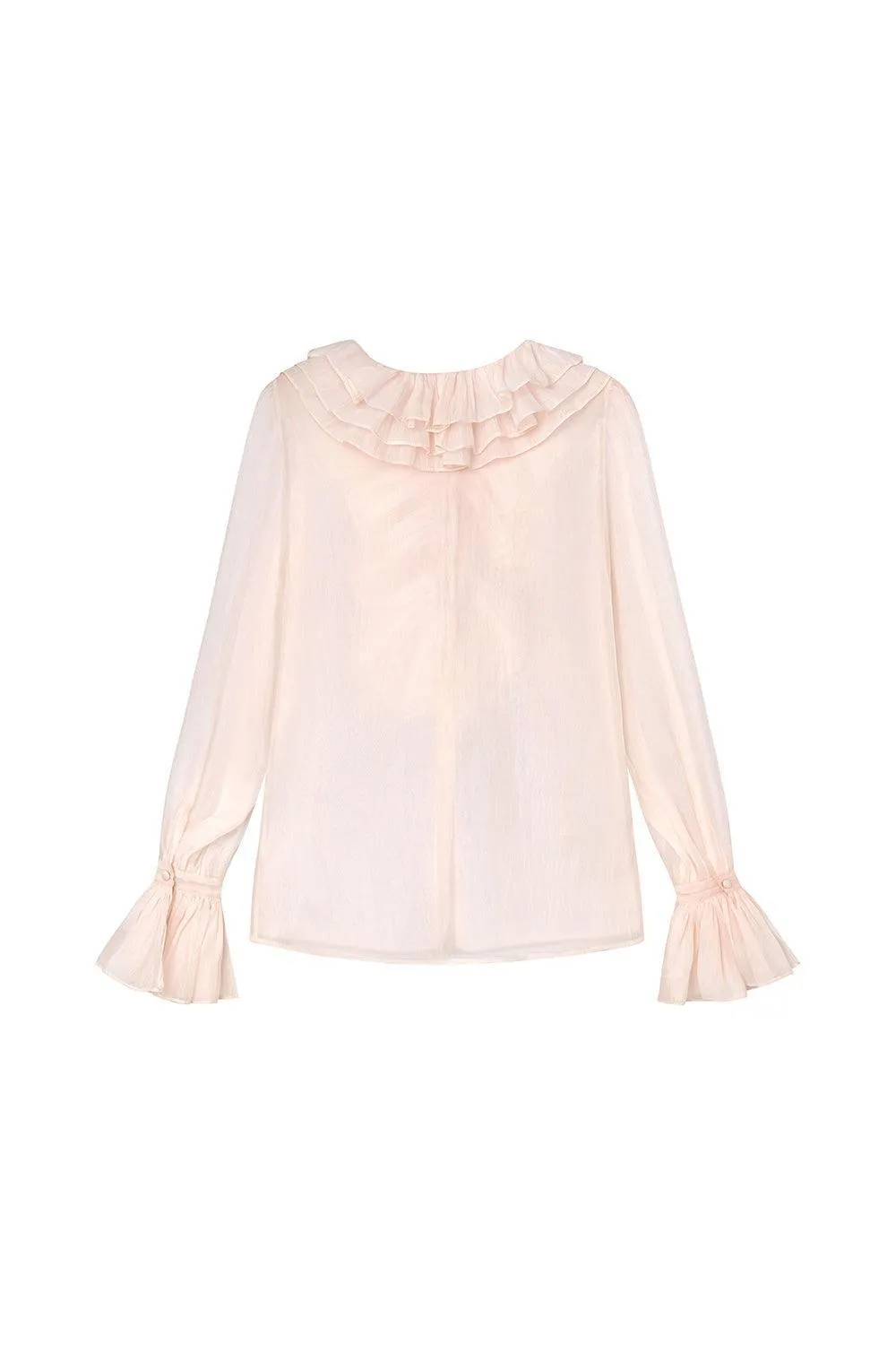 Amanda Straight Poet Sleeved Polyester Blouse