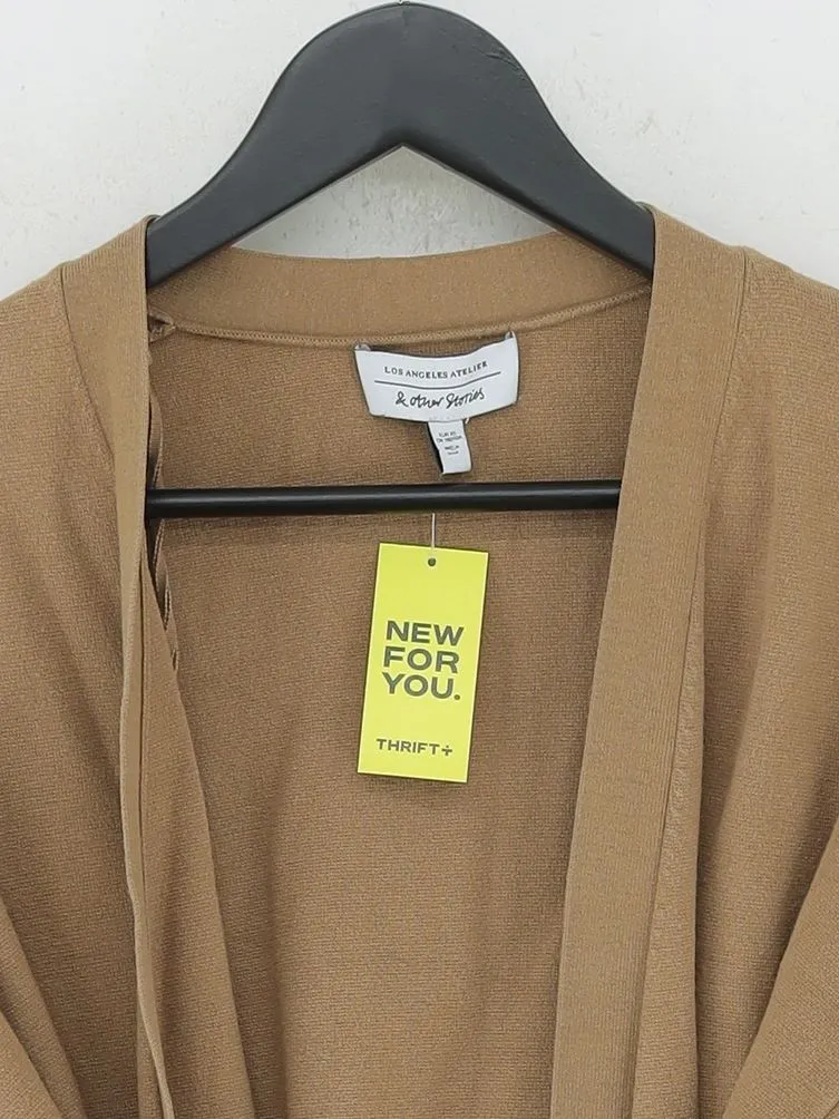 & Other Stories Women's Cardigan XS Tan Viscose with Polyester