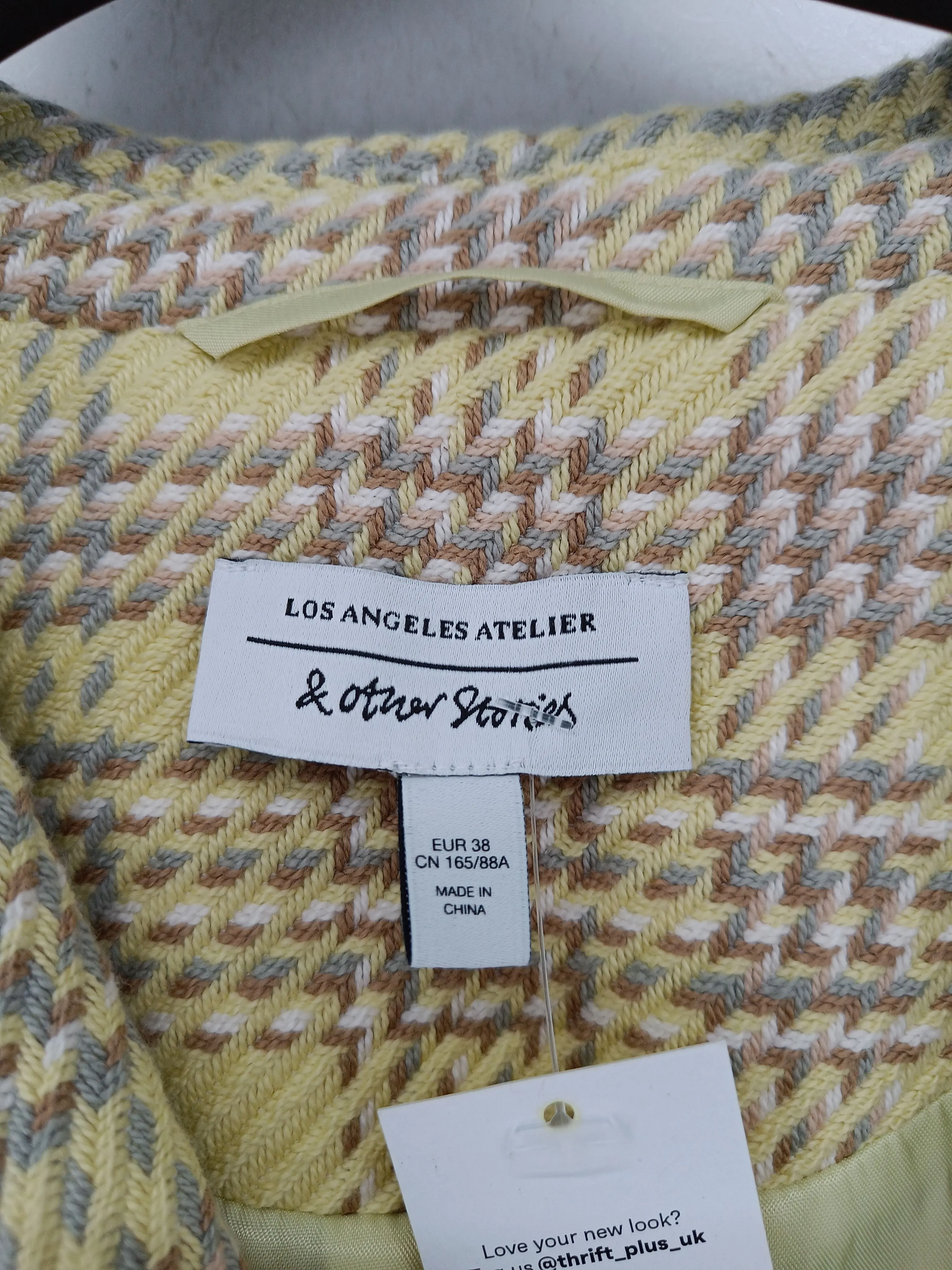 & Other Stories Women's Coat UK 10 Yellow 100% Polyester