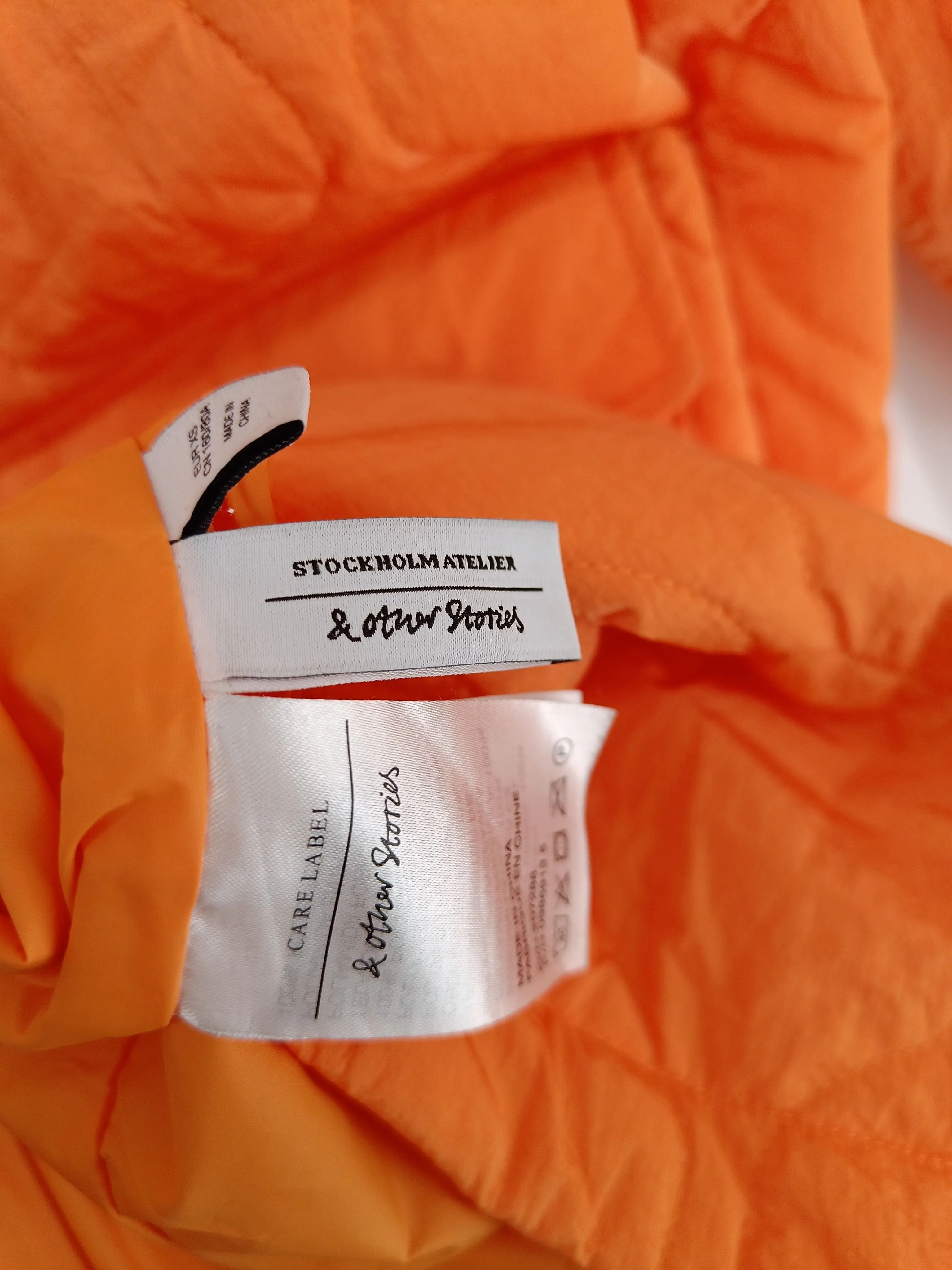 & Other Stories Women's Coat XS Orange Polyamide with Polyester