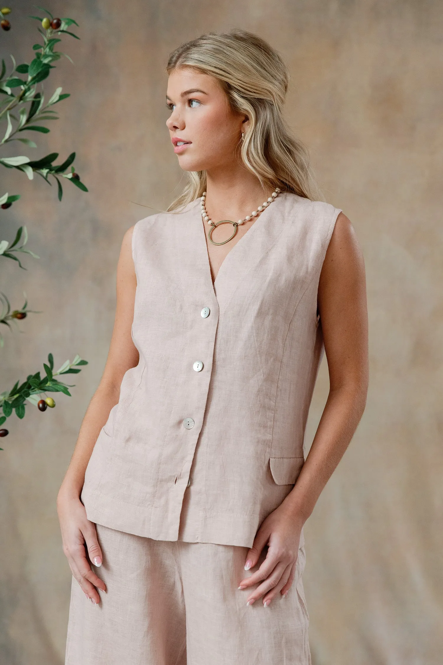 Anna Linen Vest