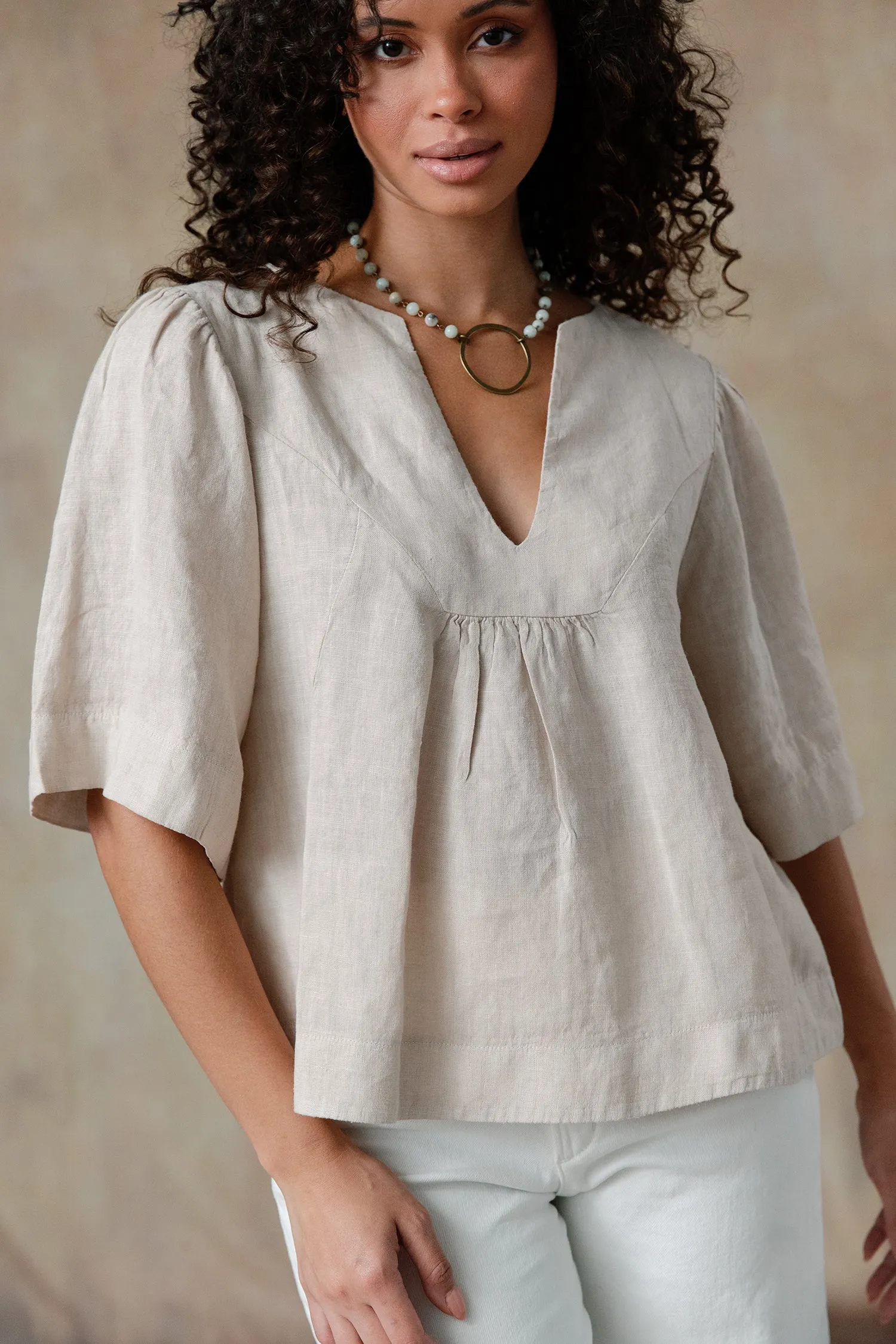 Arianna Linen Top