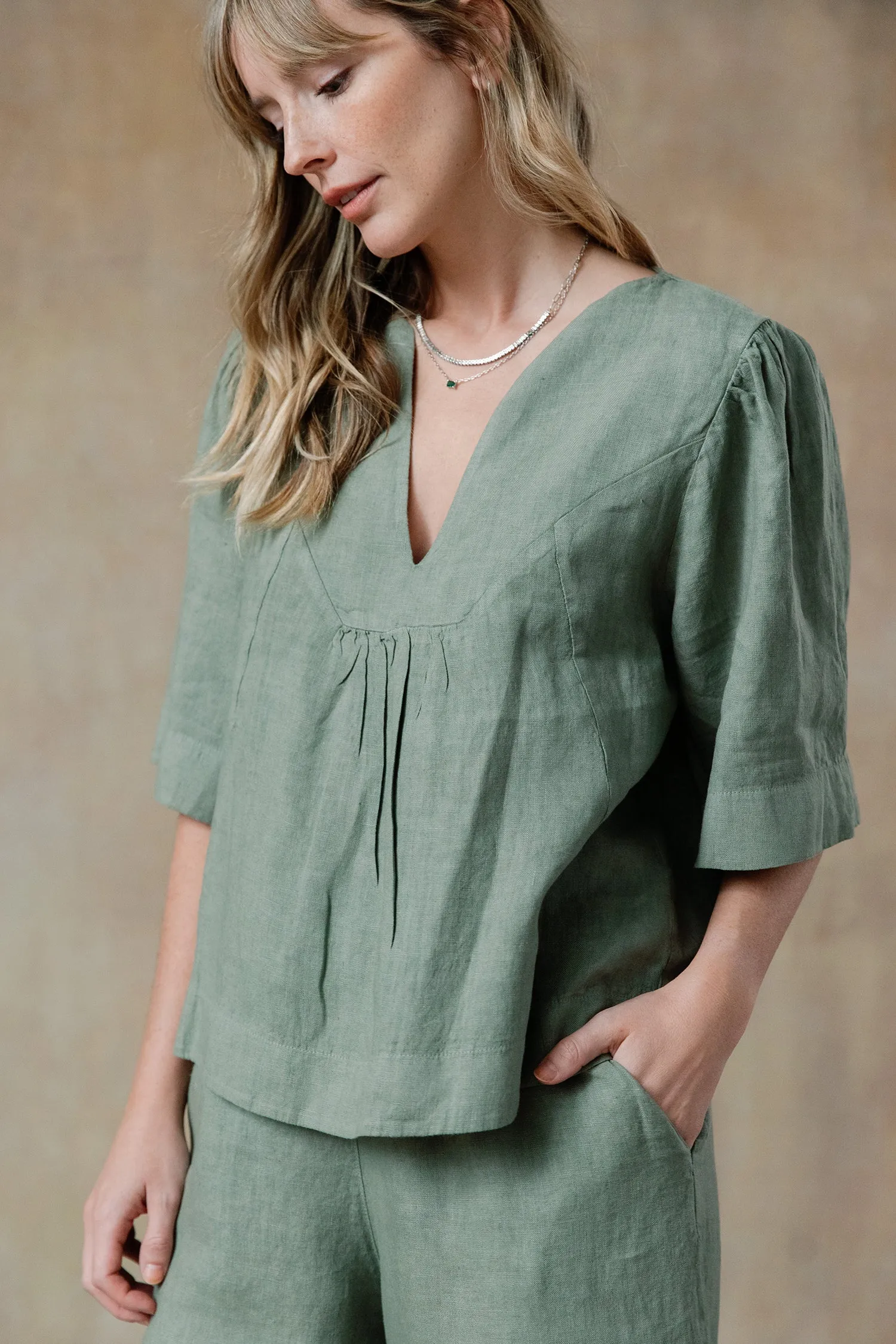 Arianna Linen Top