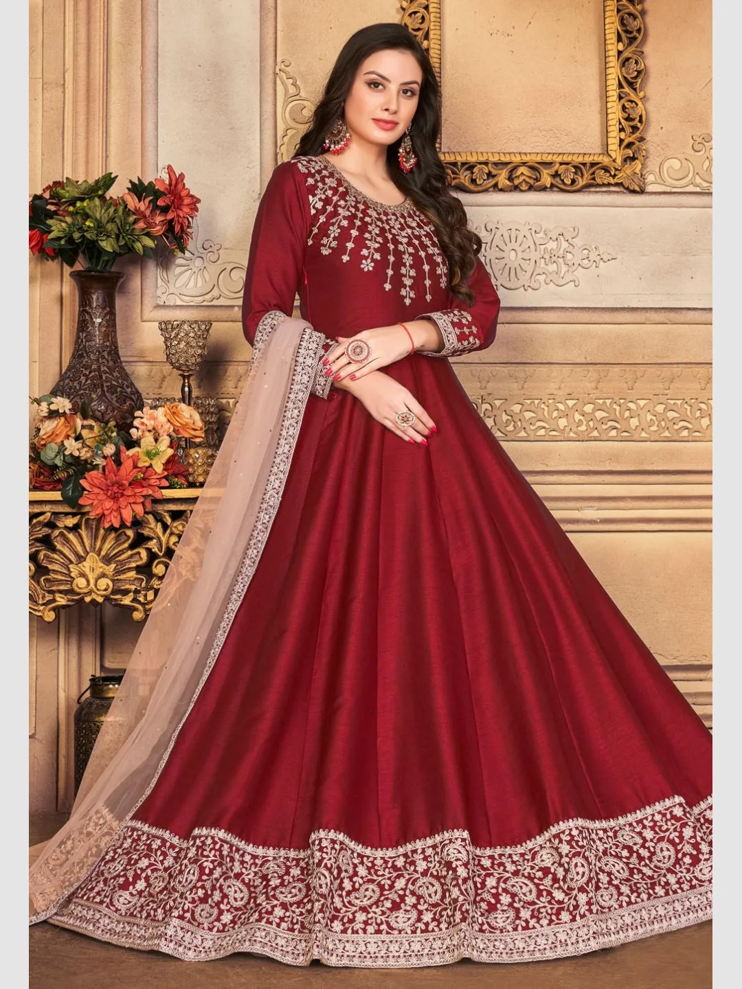 Art Silk - Anarkali Dress