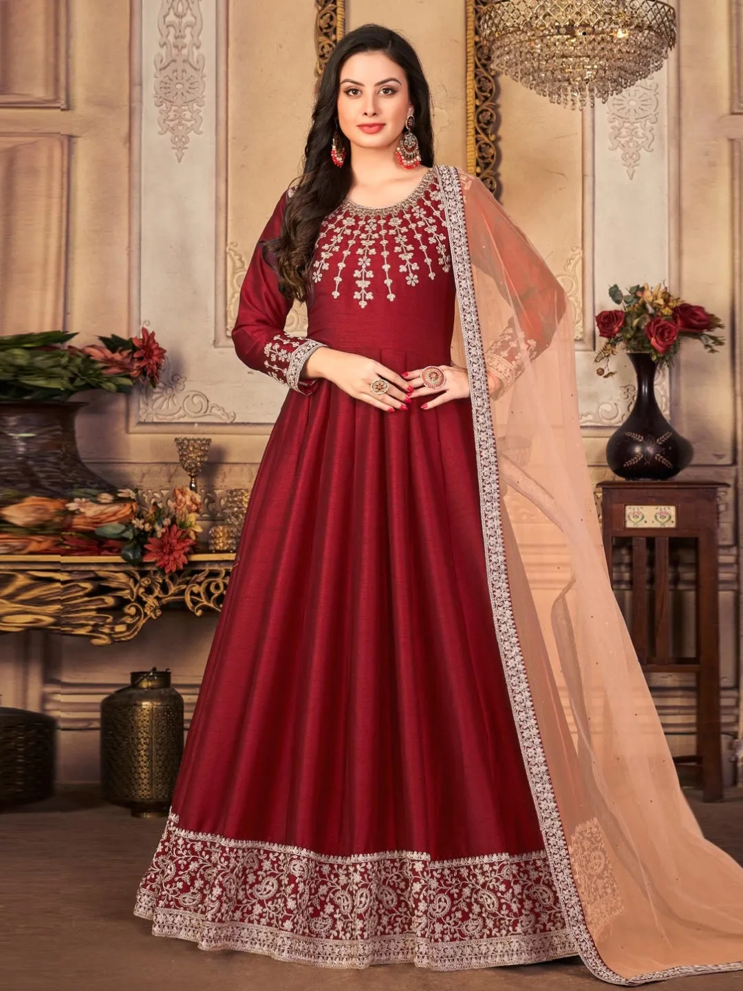 Art Silk - Anarkali Dress