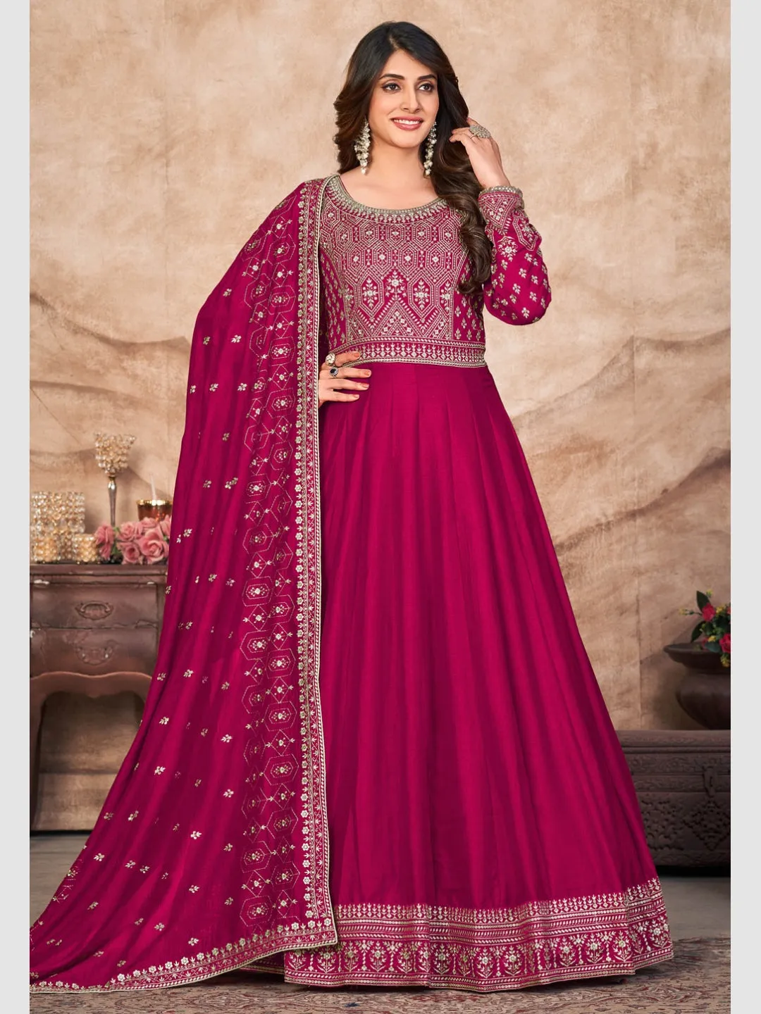 Art Silk Embroidery - Anarkali