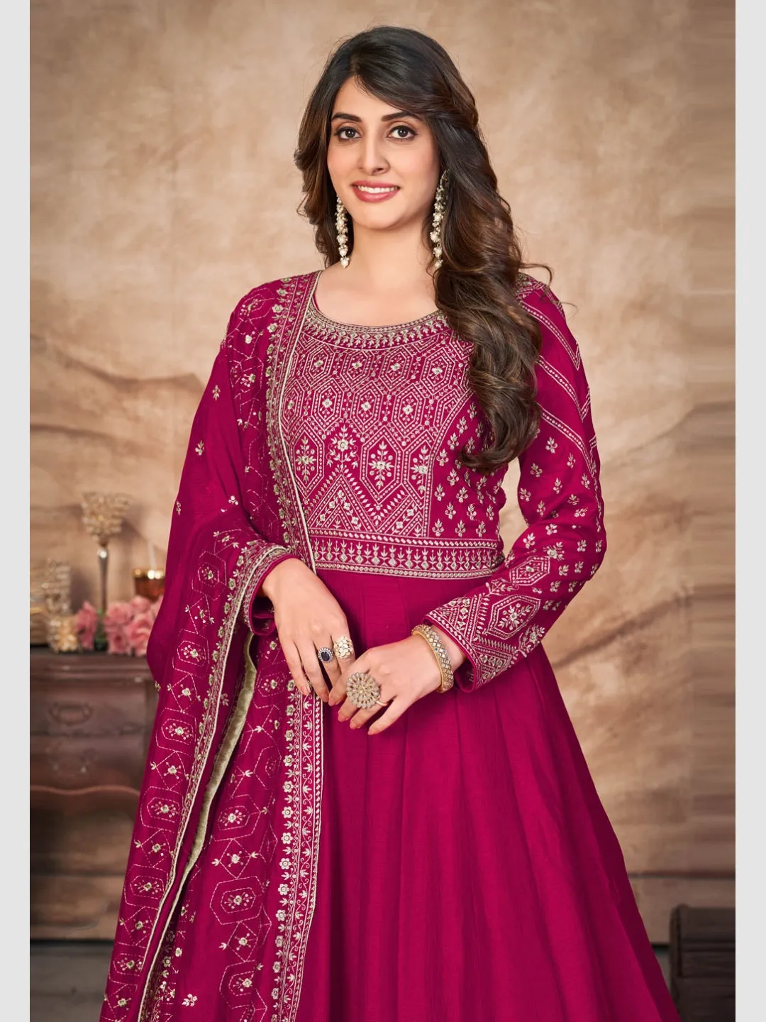 Art Silk Embroidery - Anarkali