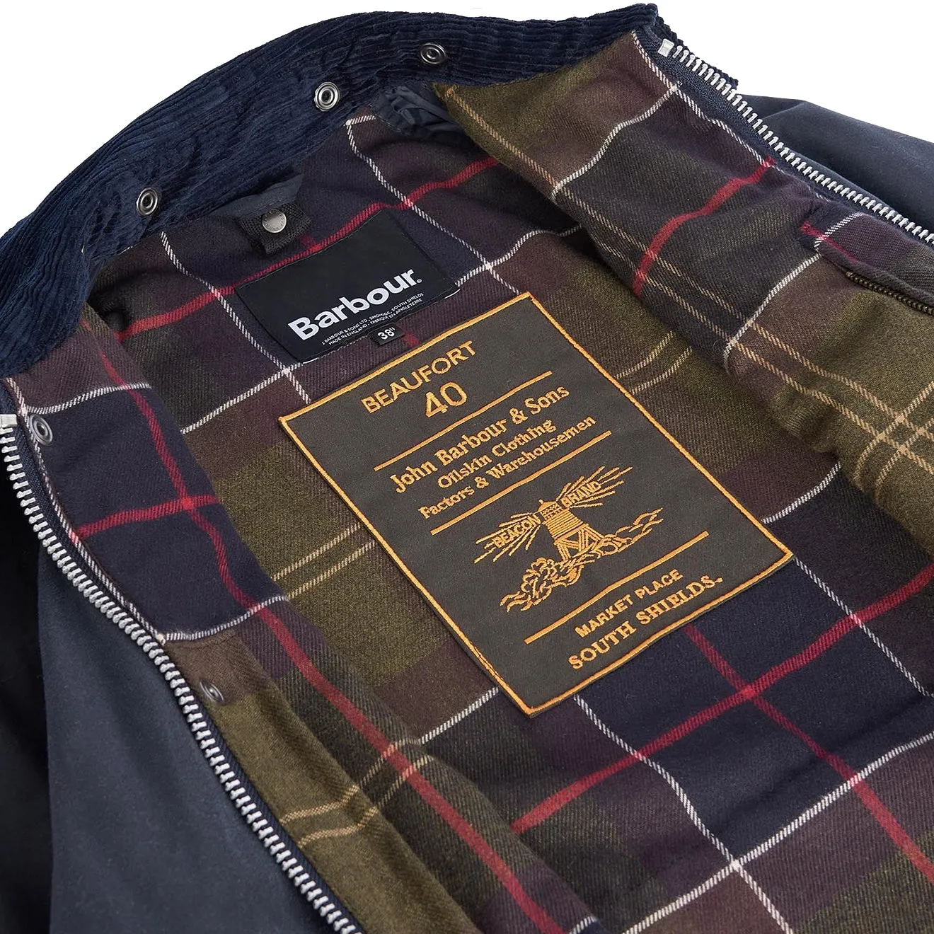 Barbour Beaufort 40 Wax Jacket Navy