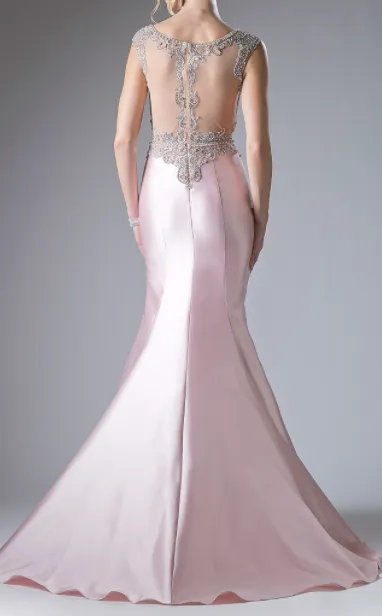 Beaded Satin Gown