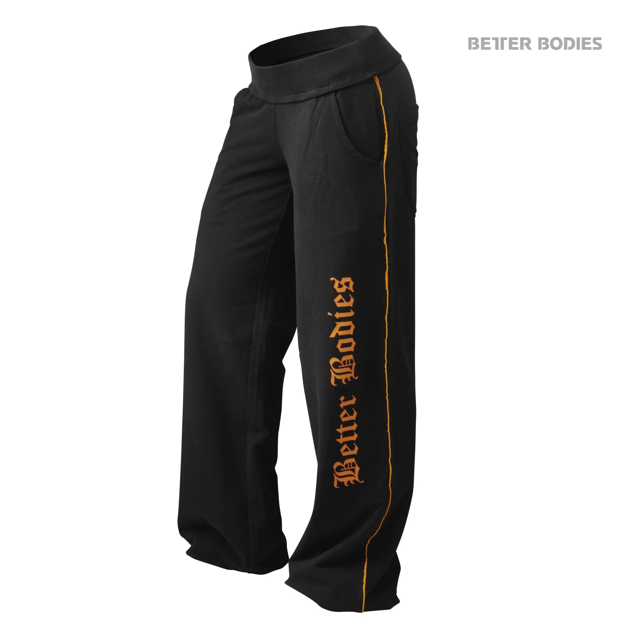 Better Bodies Baggy Soft Pant  - Black-Orange