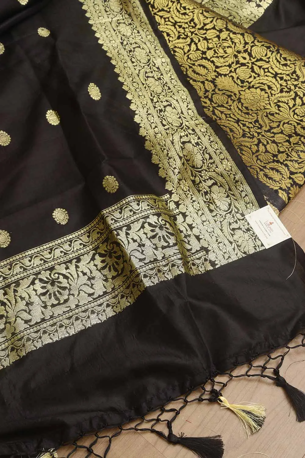 Black Banarasi Silk Brocade Suit With Banarasi Pure Katan Silk Kadwa Dupatta