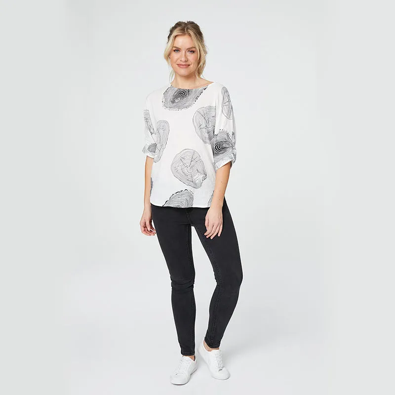 Black Circle Cotton Top