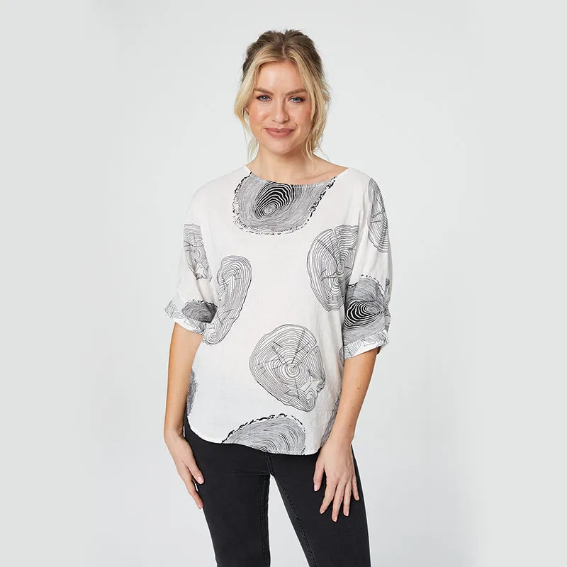 Black Circle Cotton Top