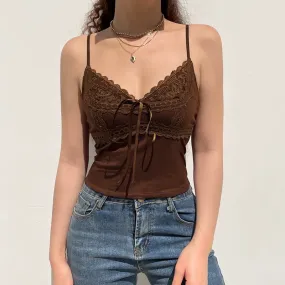 Brown Lace Camisole