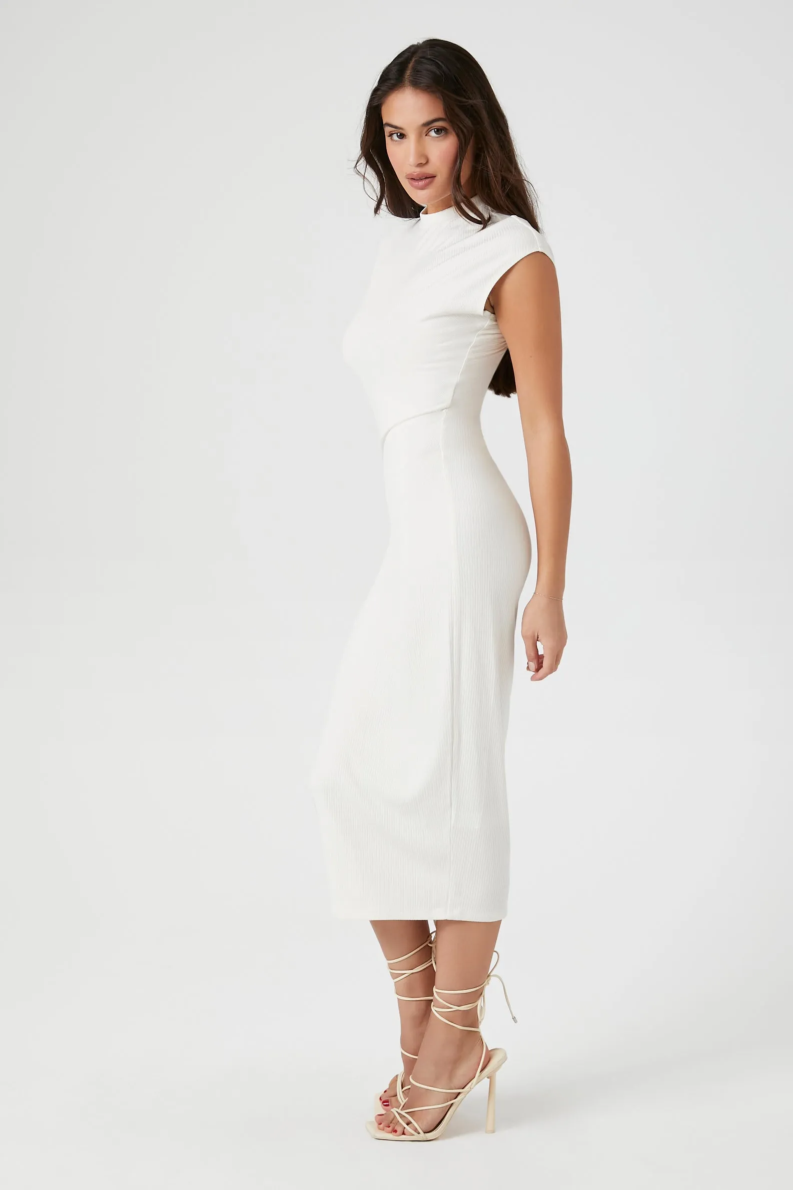 Cap-Sleeve Bodycon Midi Dress