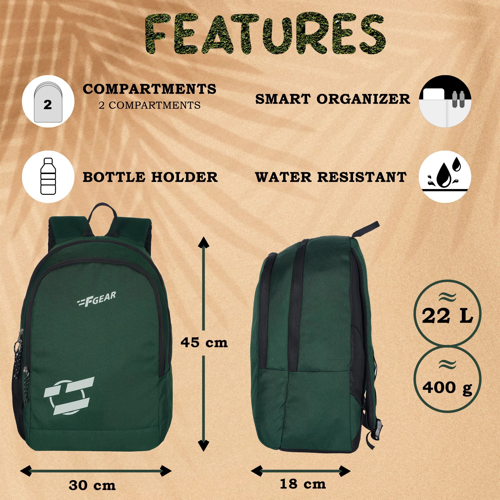 Castle Spruce Green 22L Backpack