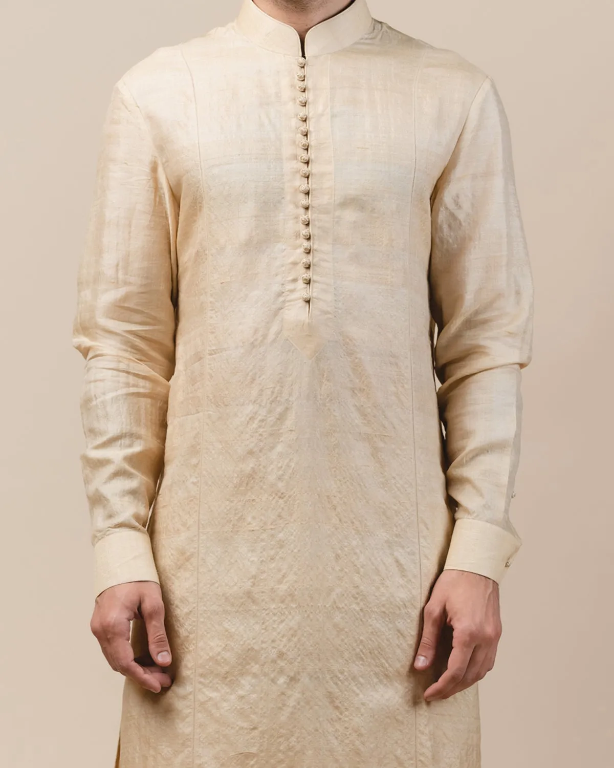 Classic Gold Silk Kurta Set