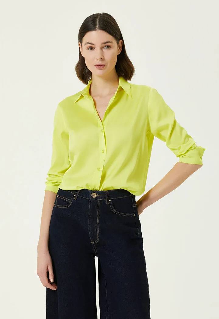 Collection Twill Silk Shirt Green