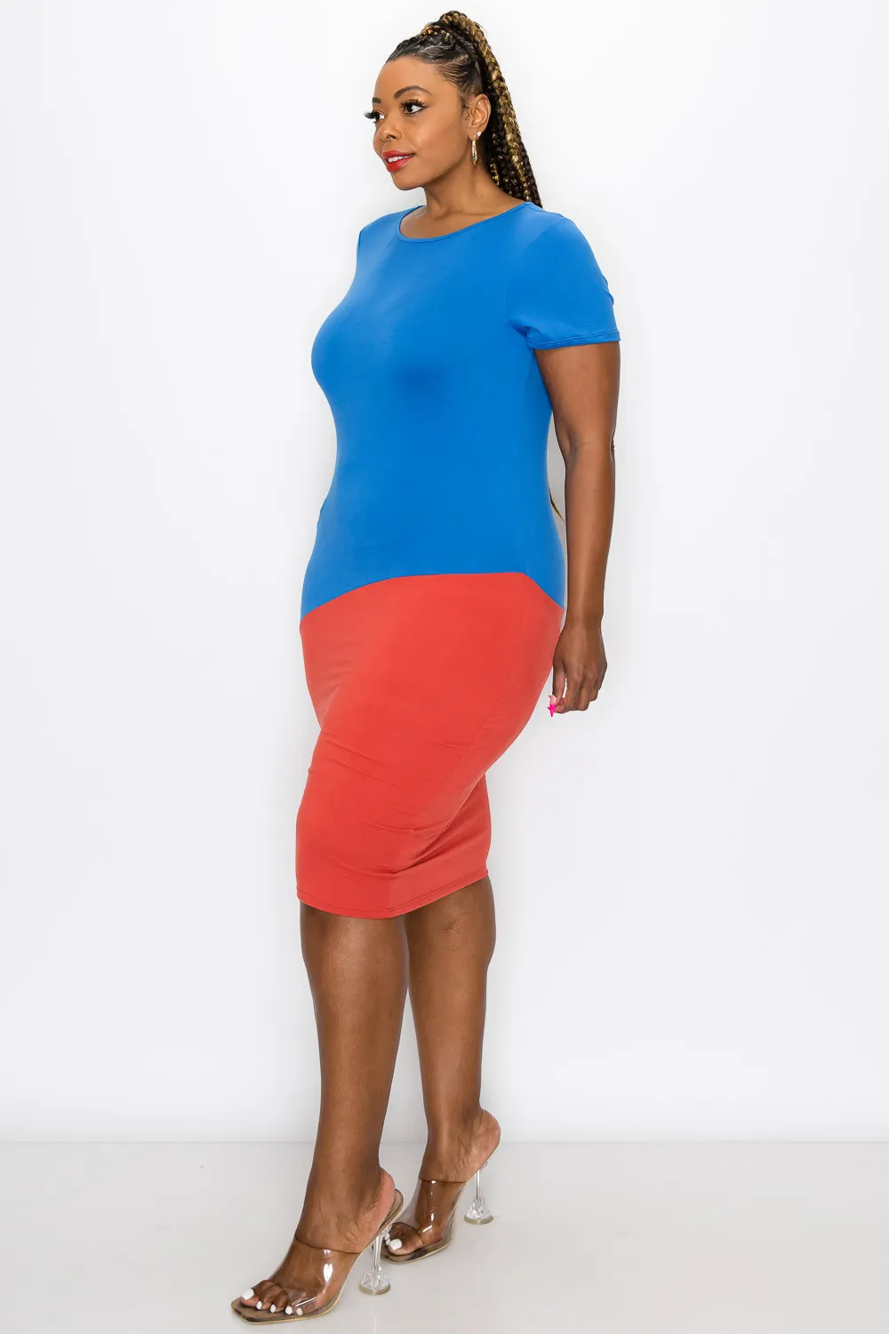 Colorblock Bodycon Dress