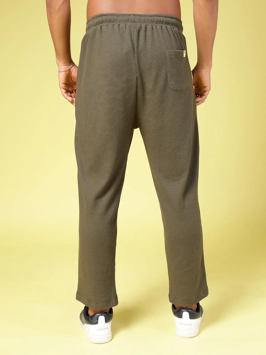 Colorblocked Baggy Trackpants with Drawstring