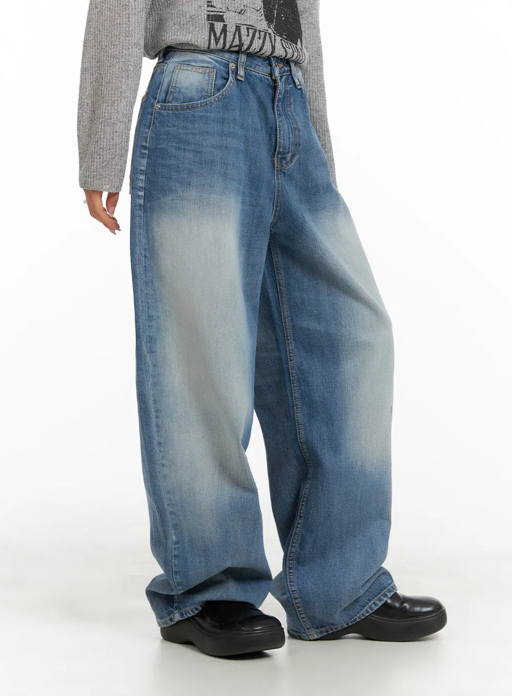 Comfy Wide Fit Baggy Jeans CA408