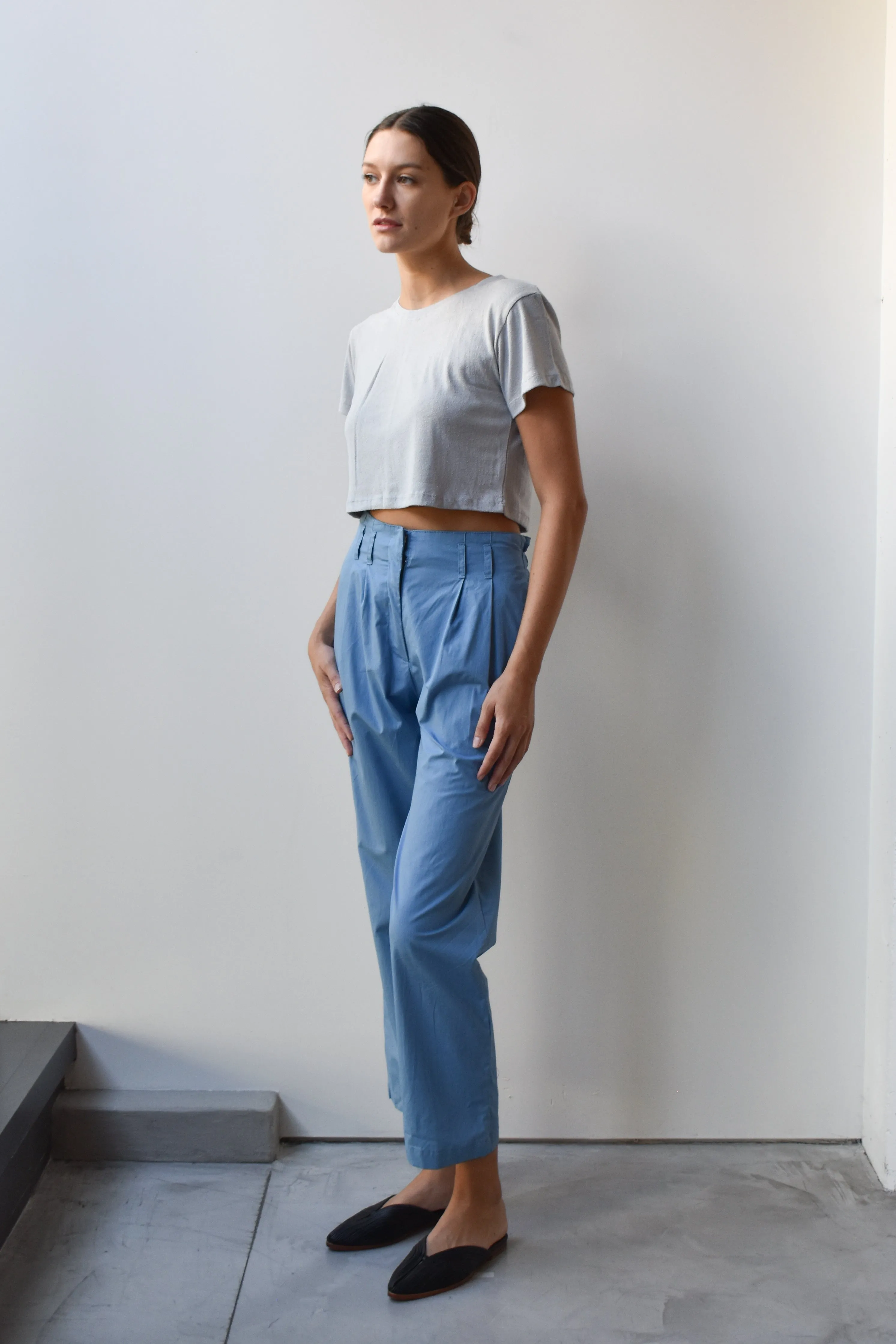 Cotton Poplin Trouser