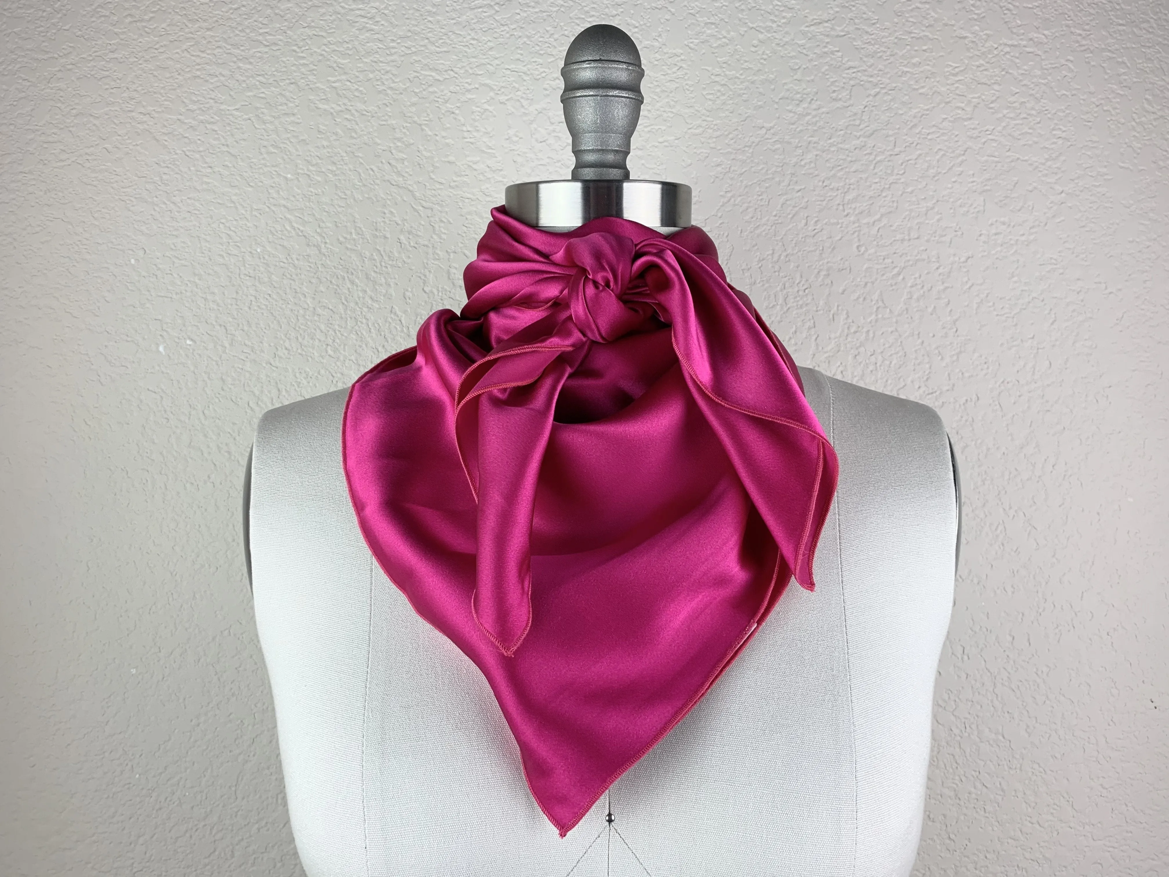 CR Fuchsia Silk Scarf