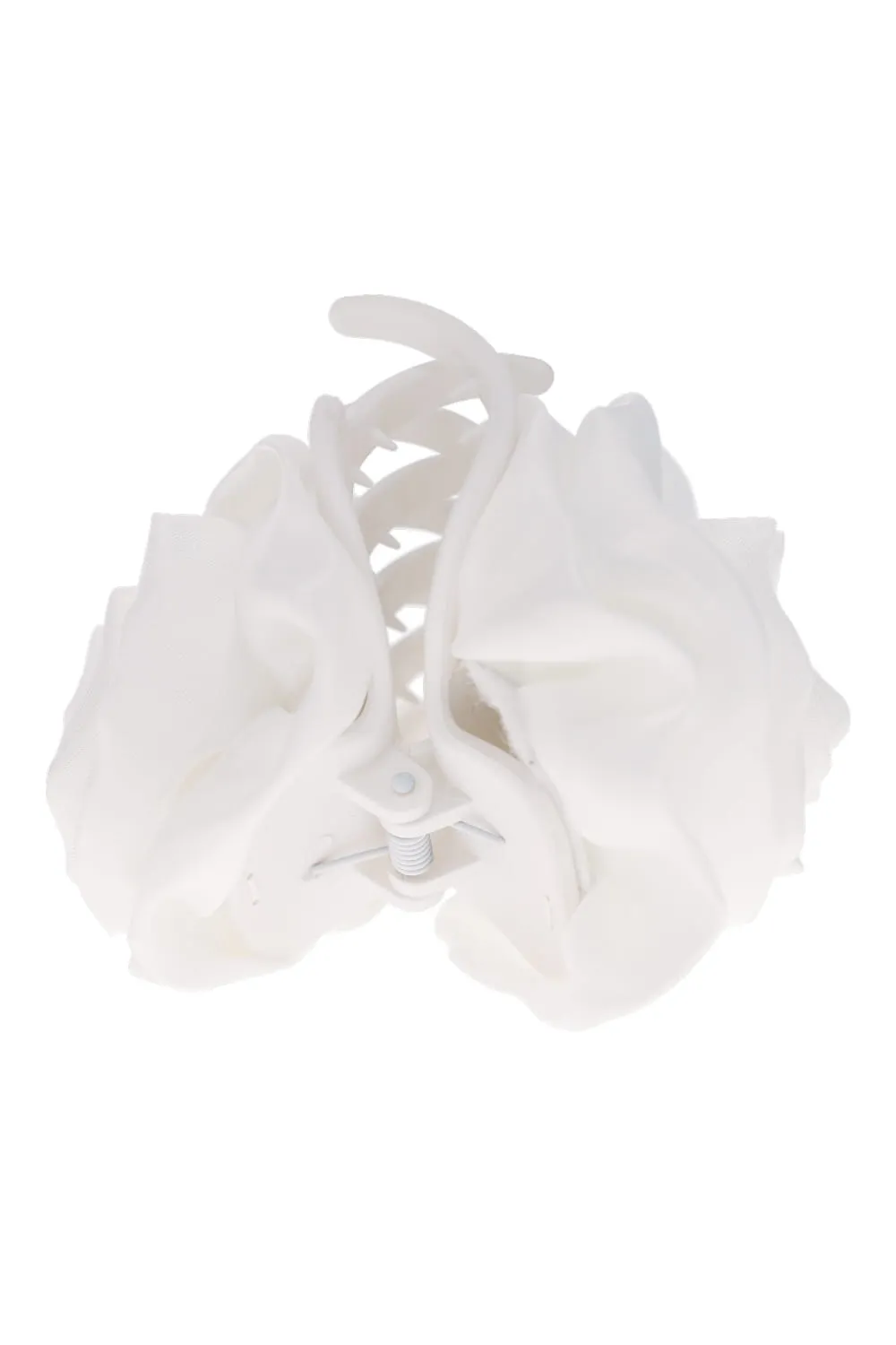 Cream Silk Rose Jaw Clip