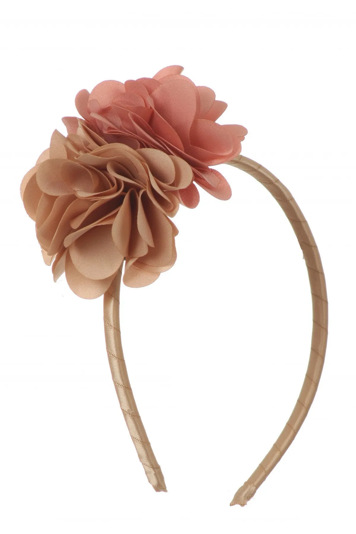 Double Satin Flower Headband