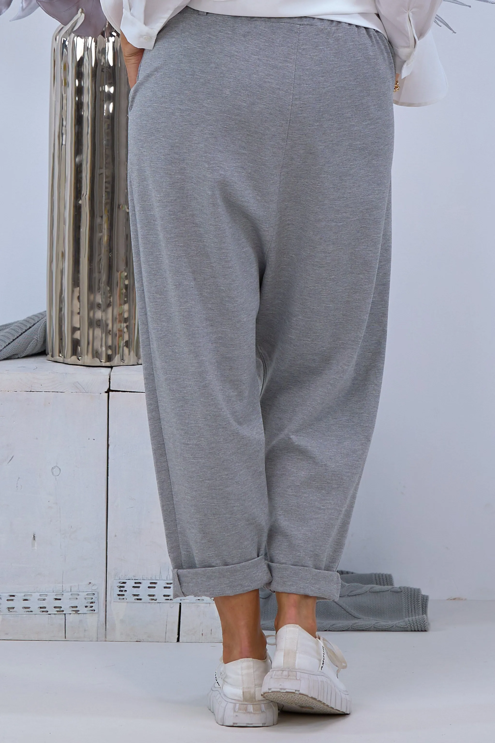 Elegante Baggy Hose, grau