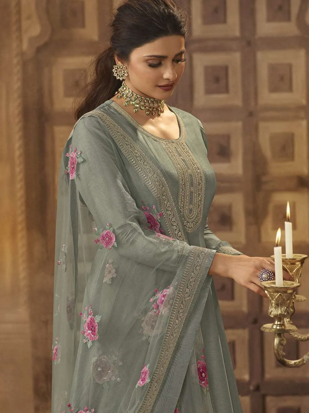 Embroidered Art Silk - Anarkali