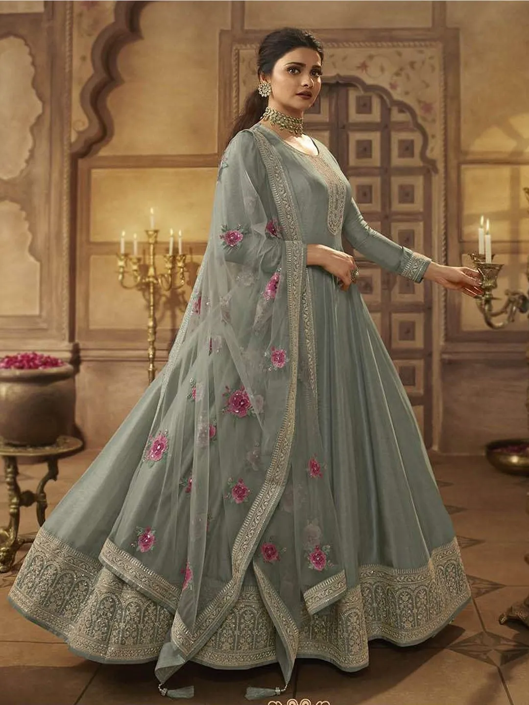 Embroidered Art Silk - Anarkali