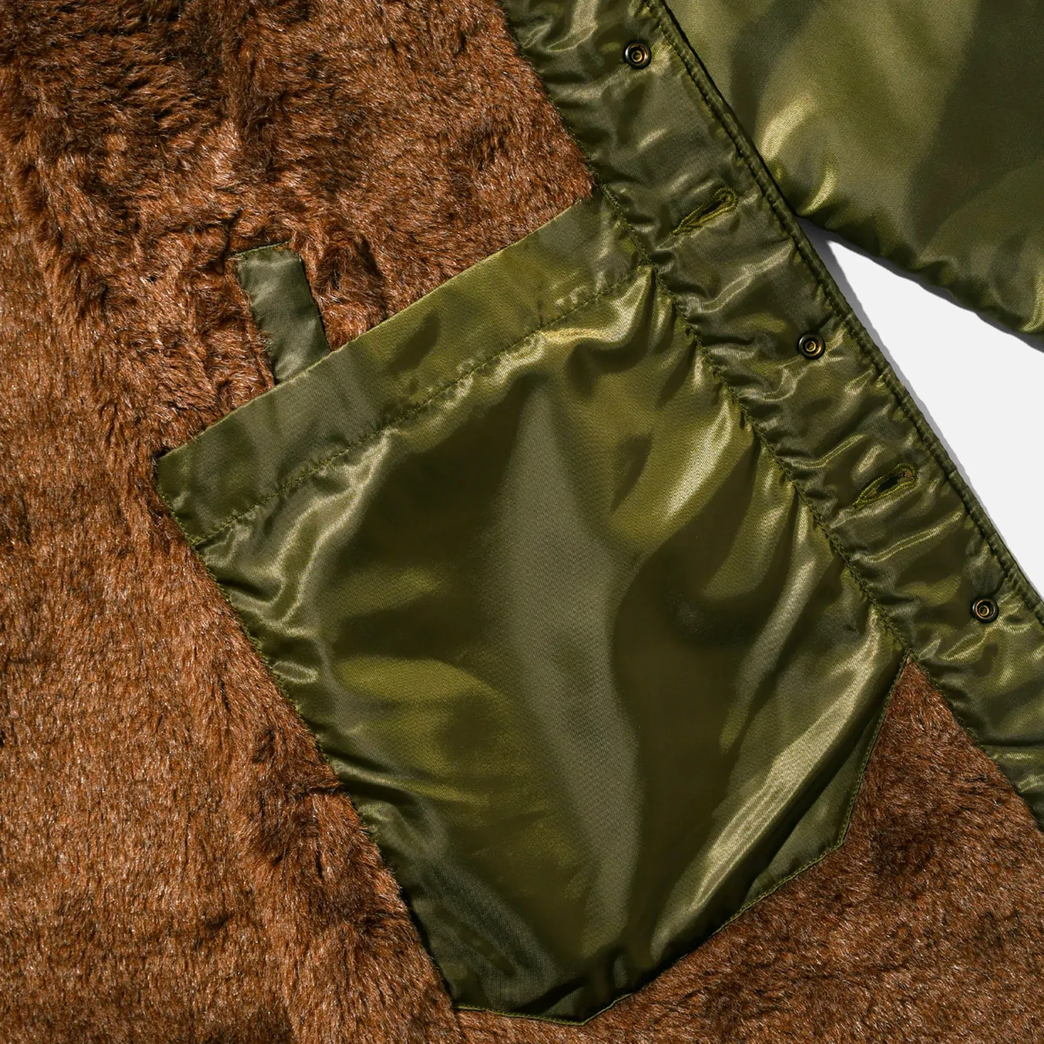 Engineered Garments Liner Jacket - Olive Polyester Pilot Twill