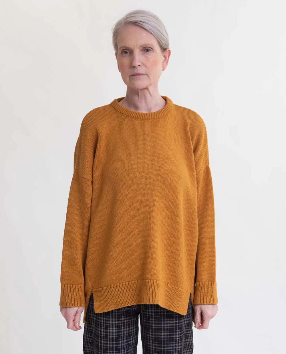 Faye-Marie Organic Cotton Jumper In Golden Tan