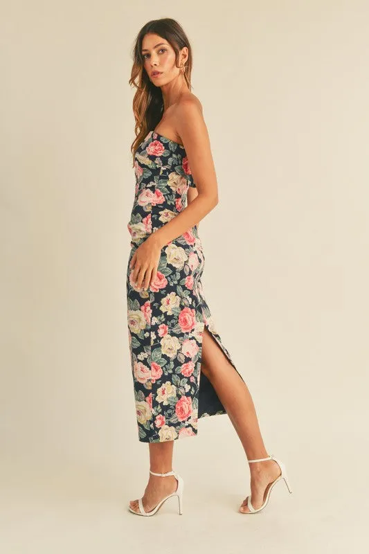 Floral Bodycon Tube Dress