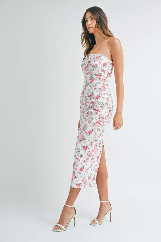 Floral Bodycon Tube Dress