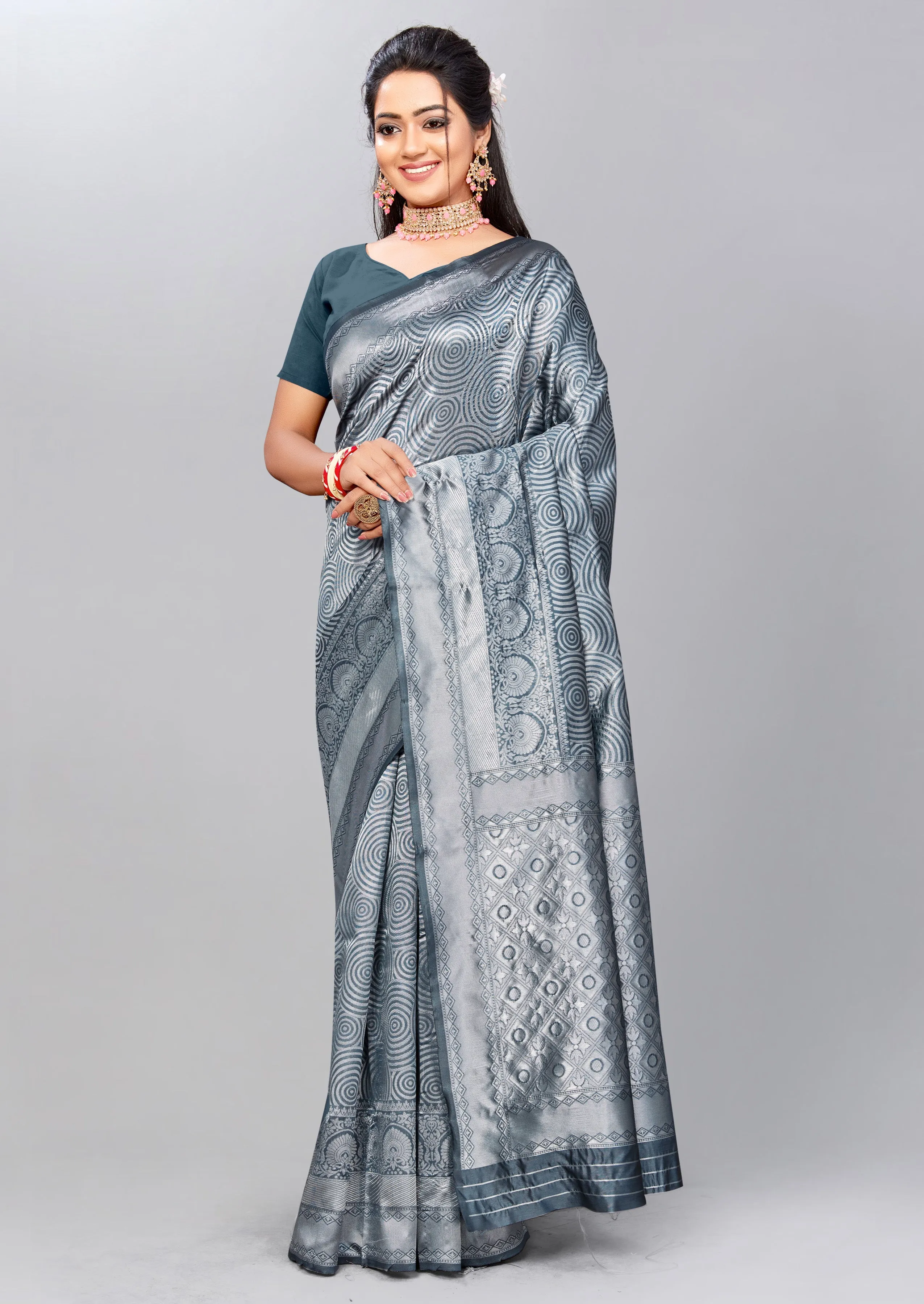 Glossy Silk Saree