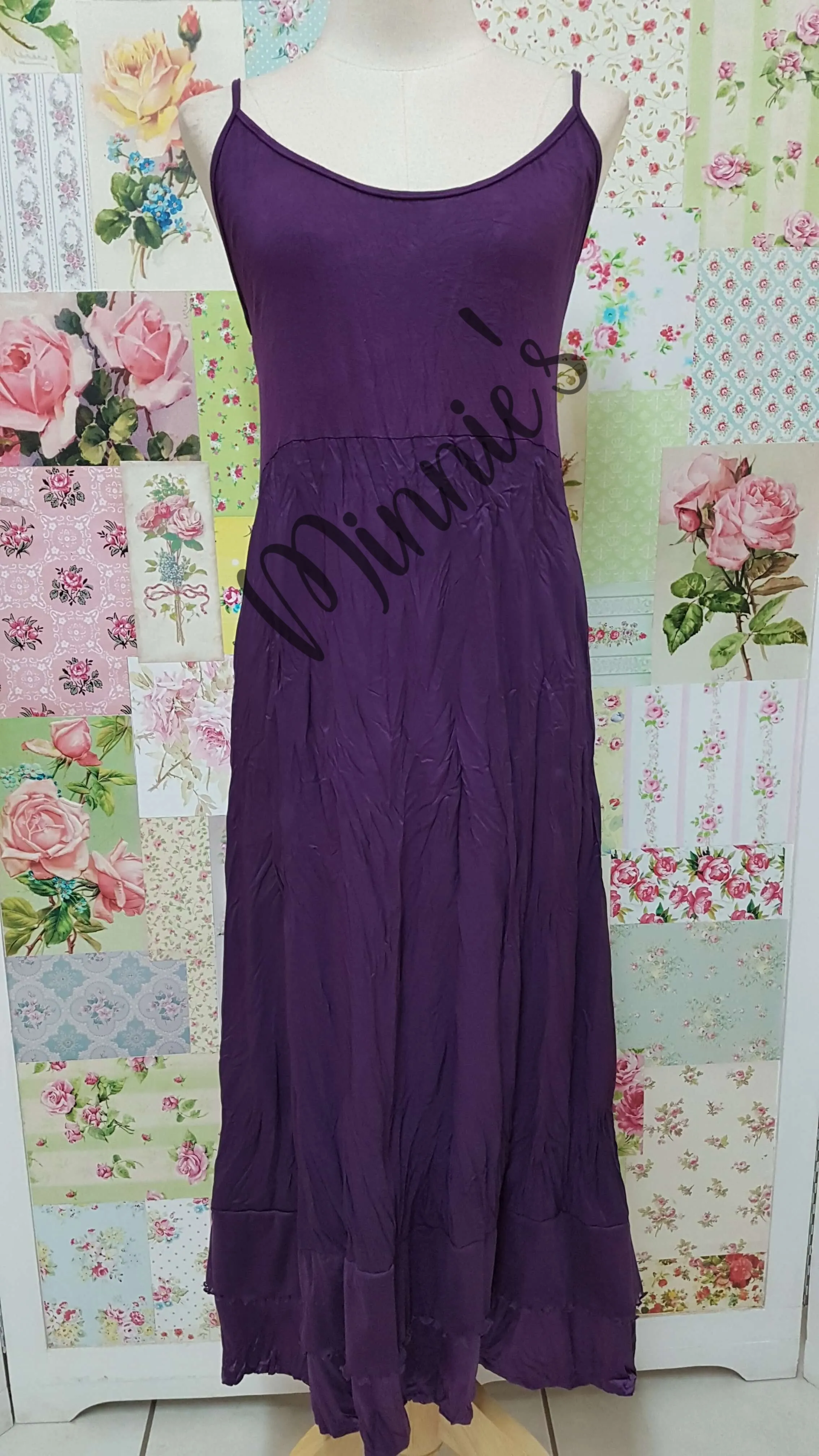 Grape Reversed Satin Dress GD013