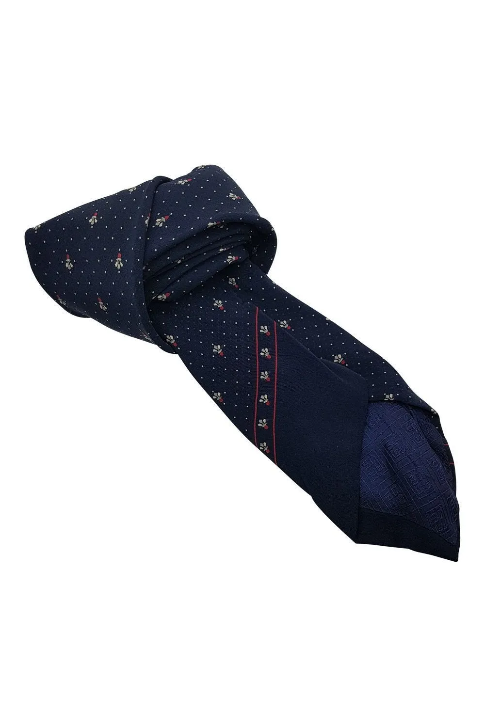 GRES 100% Silk Blue Fleur De Lis print Silk Tie (58)