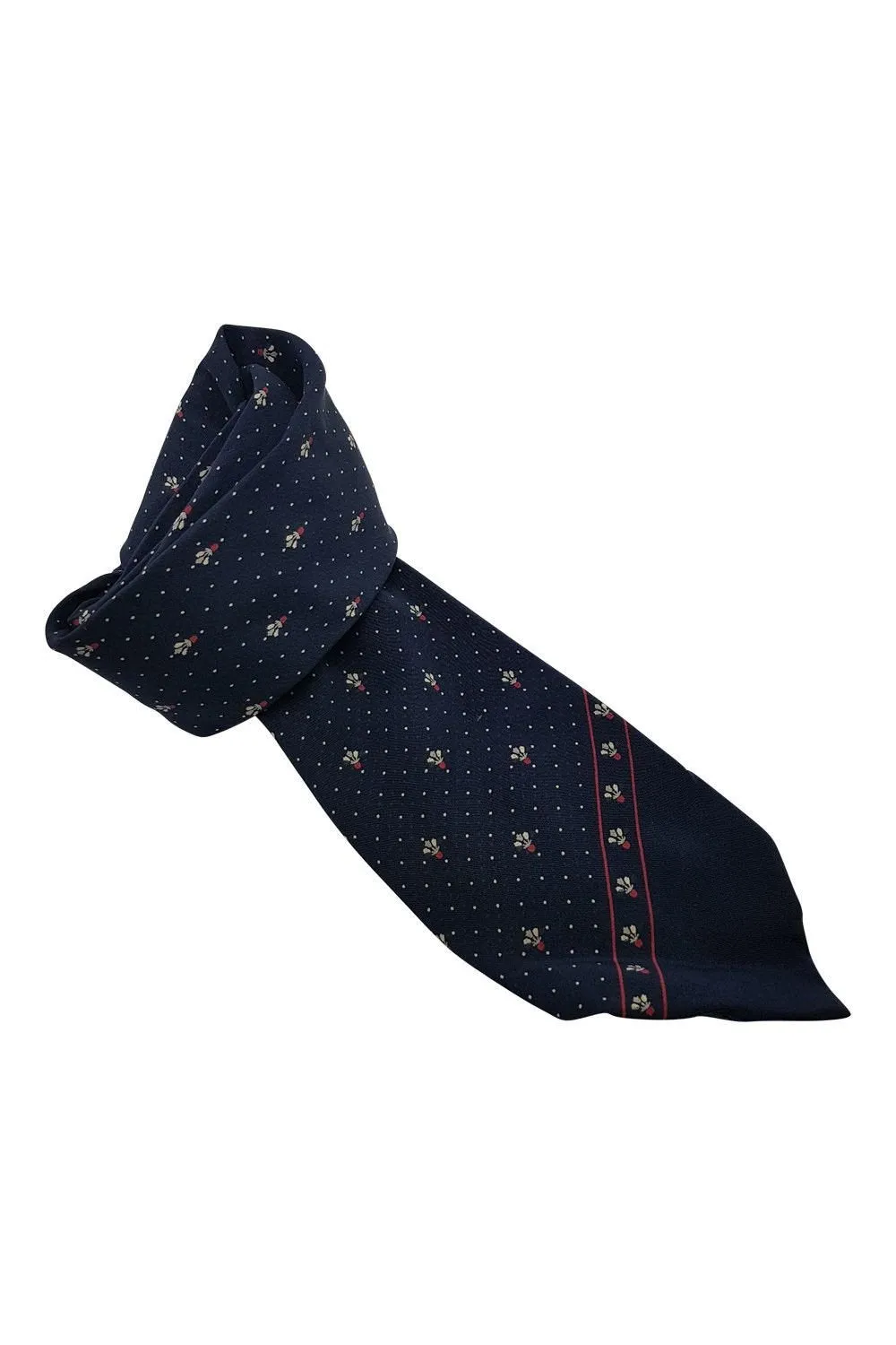 GRES 100% Silk Blue Fleur De Lis print Silk Tie (58)