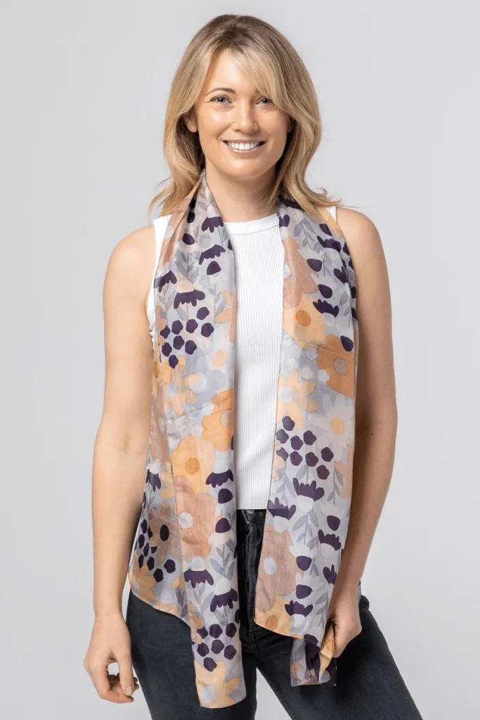 Indus - Silk Scarf - Echinacea