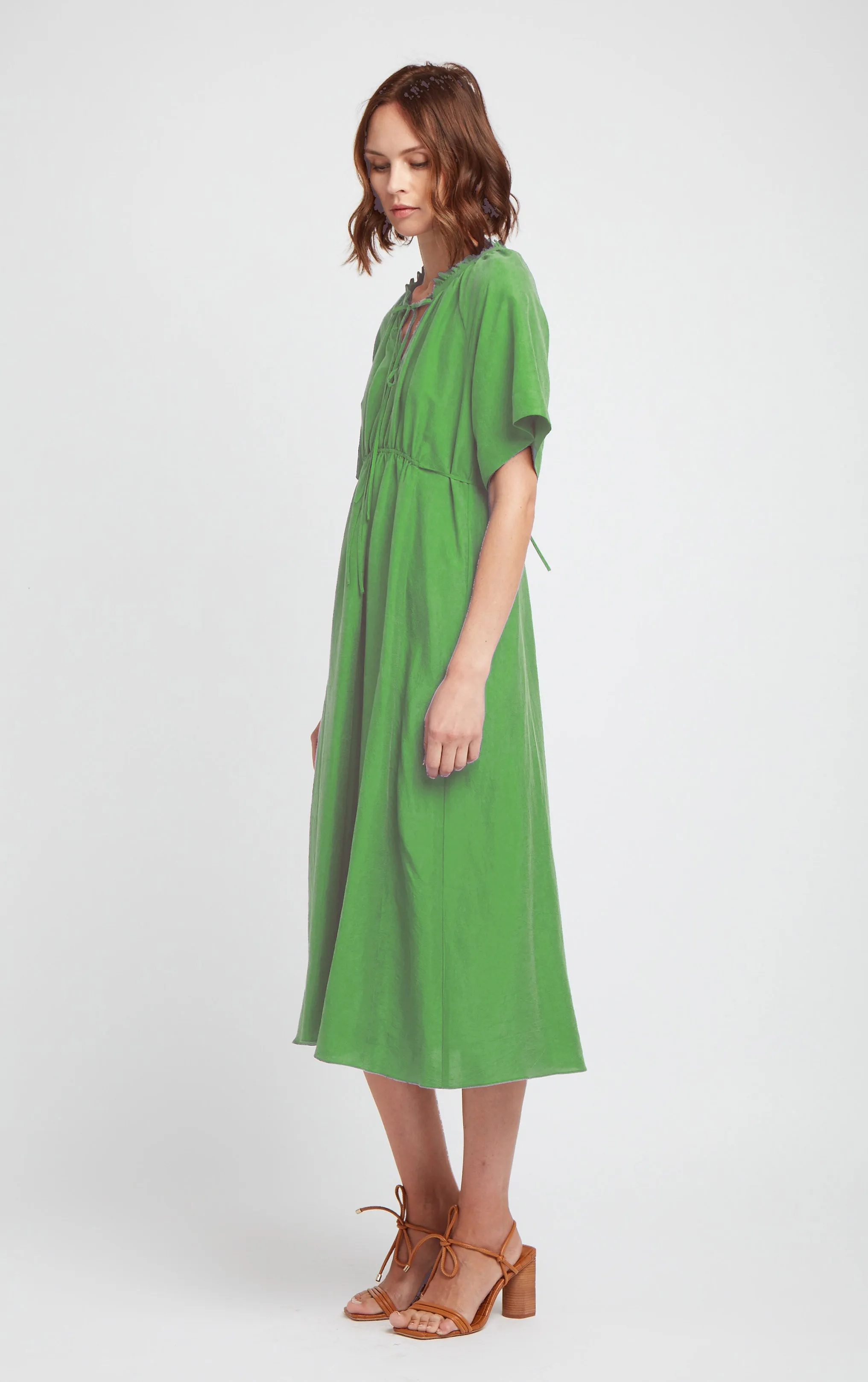 Ingrid Silk Dress - Green