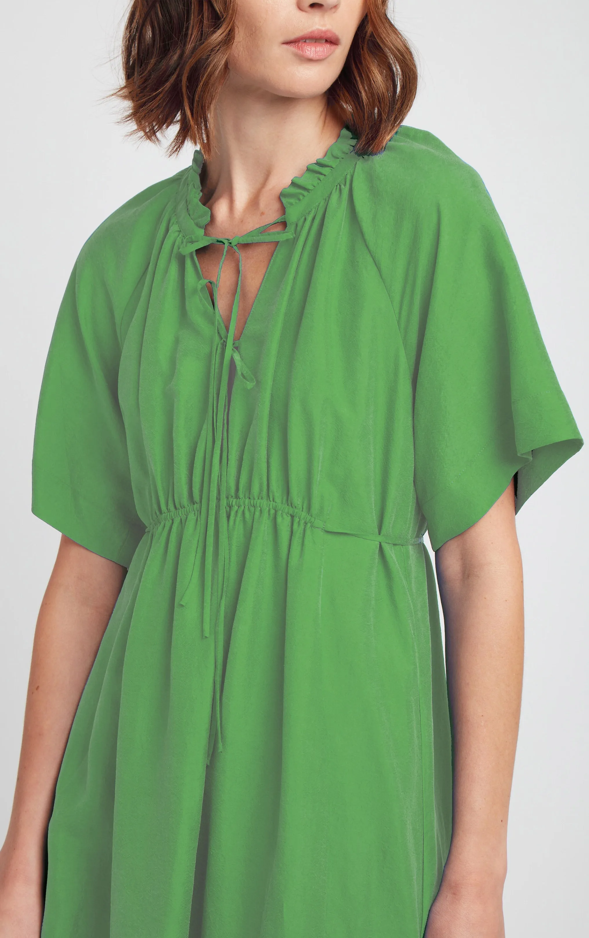 Ingrid Silk Dress - Green